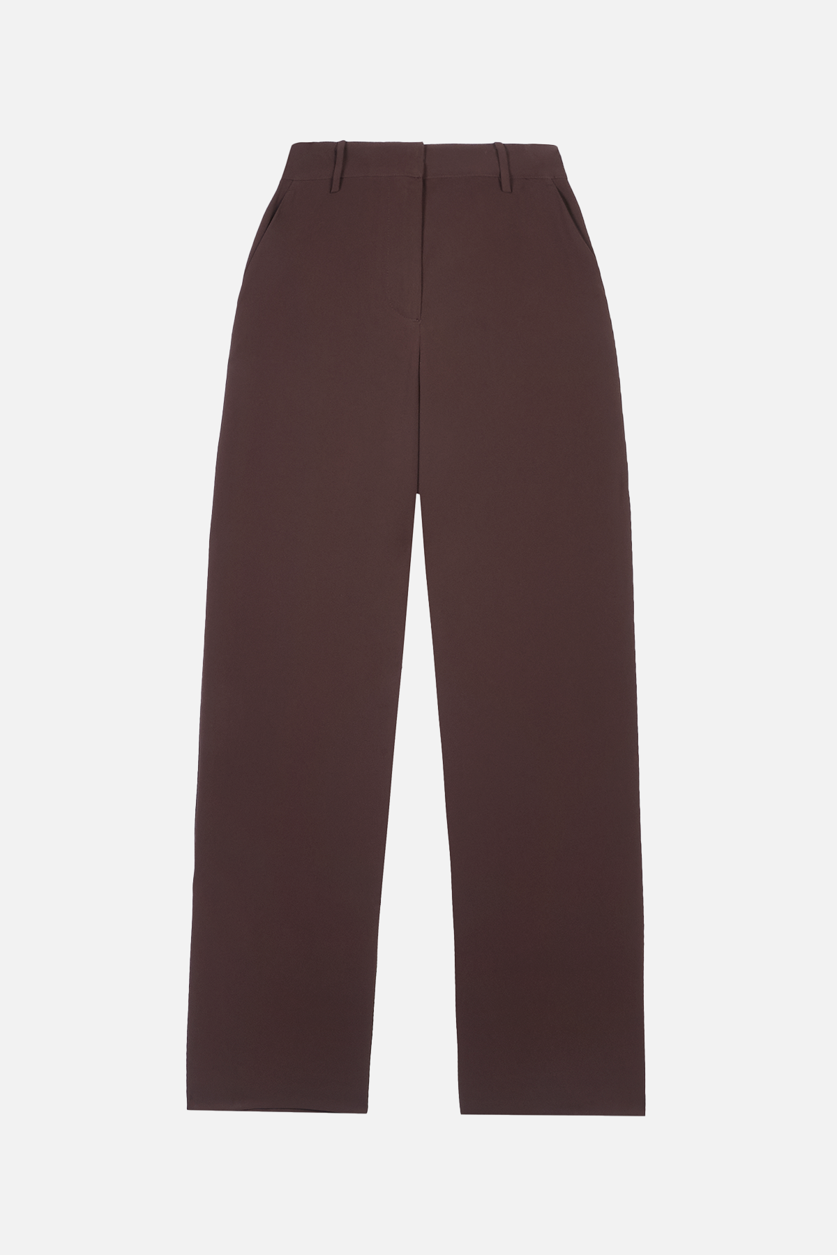 Draped Mid Rise Trousers - Truffle