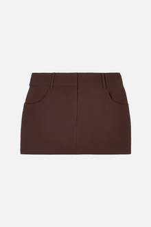 Mid Rise Effortless Mini Skirt - Truffle