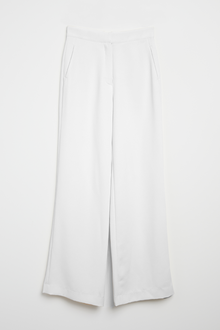 Effortless Wide Leg Trousers - White