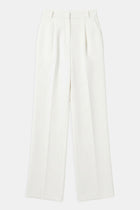 Effortless Pleated Wide Leg Trousers - White