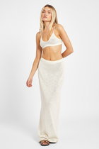 Crochet Knit Bralet - Cream