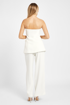 Strapless Peplum Bodice - White