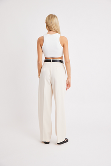 Heavy Ribbed Cropped Vest - Ivory