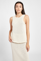 Crochet Knit Waistcoat - Cream