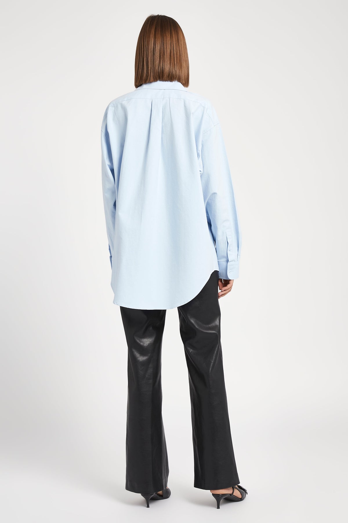 Masculine Oversized Cotton Shirt - Light Blue