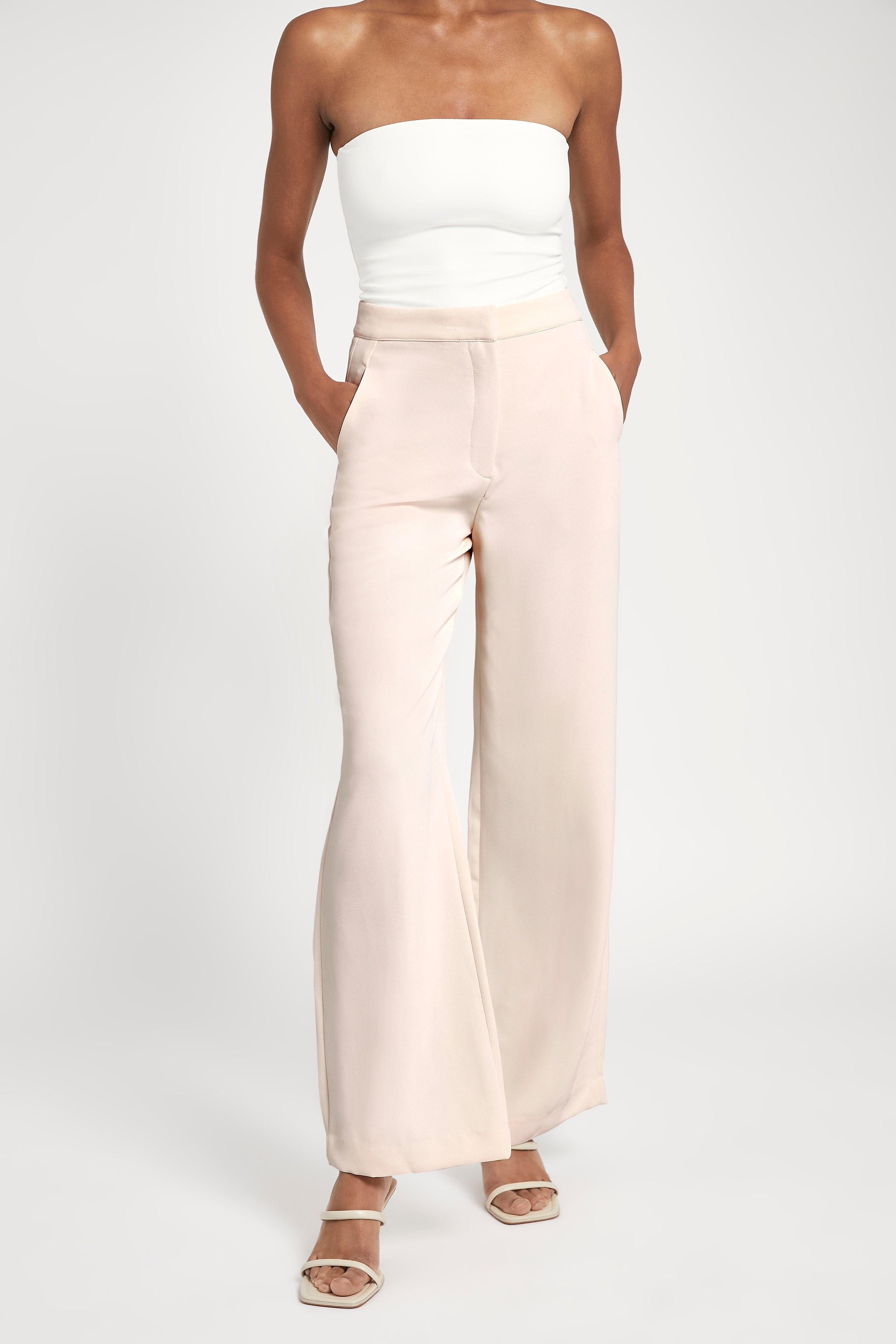 Effortless Wide Leg Trousers - Pink