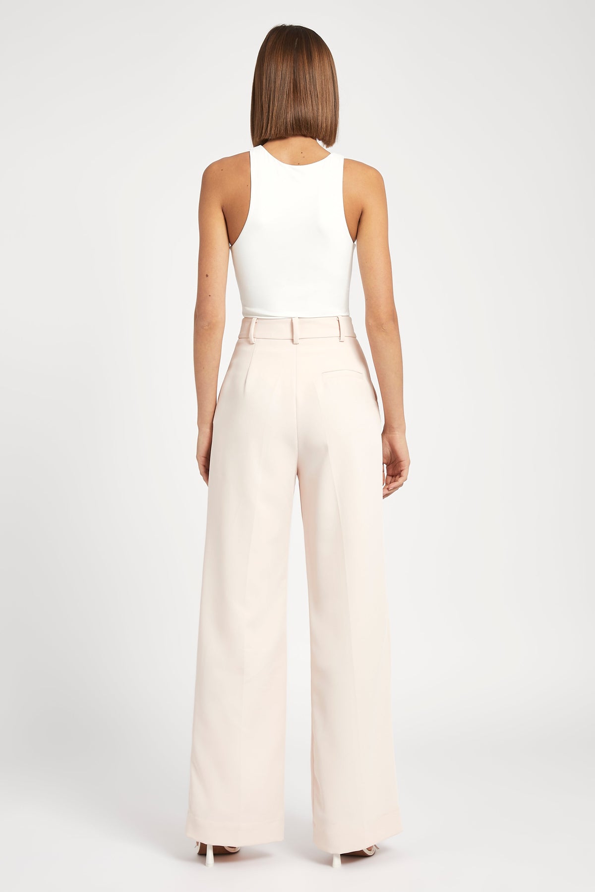 Relaxed Straight Leg Trousers - Pink