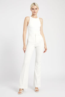 Wide Leg Suit Trousers - White