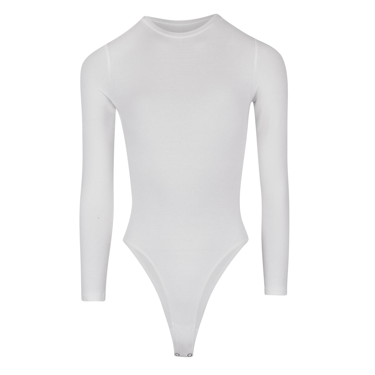 Cotton Longsleeve Bodysuit - White