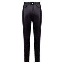 Leather Mom Trousers - Black