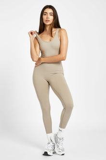 Base Sculpting Tank Unitard - Taupe