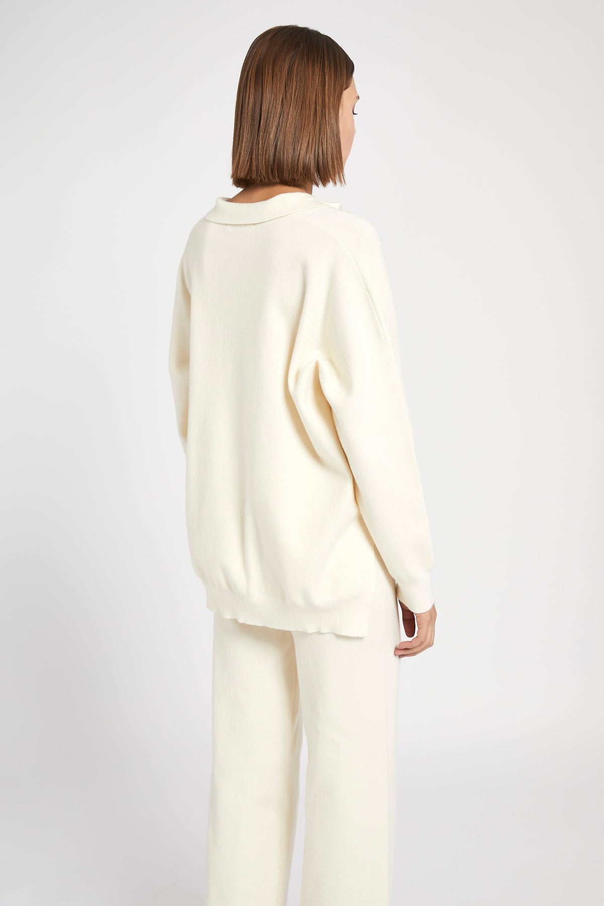 Slouchy Lounge Knit Jumper - Cream