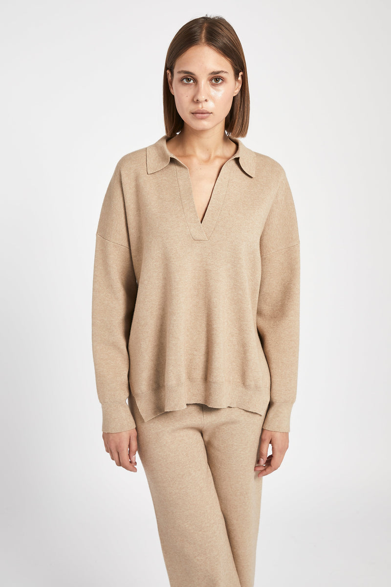 Slouchy Lounge Knit Jumper - Birch