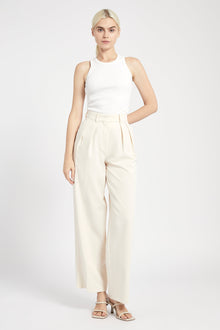 Longline Dad Trousers - Ecru