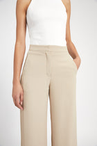 Effortless Wide Leg Trousers - Fawn