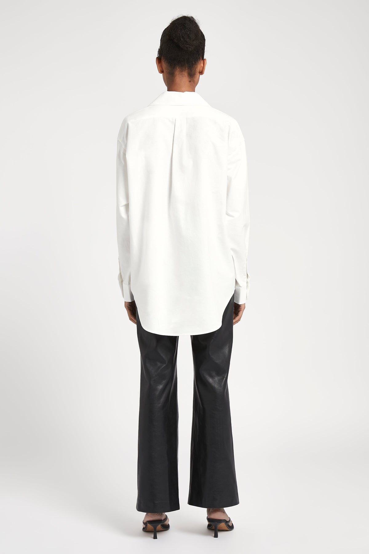 Masculine Oversized Cotton Shirt - White