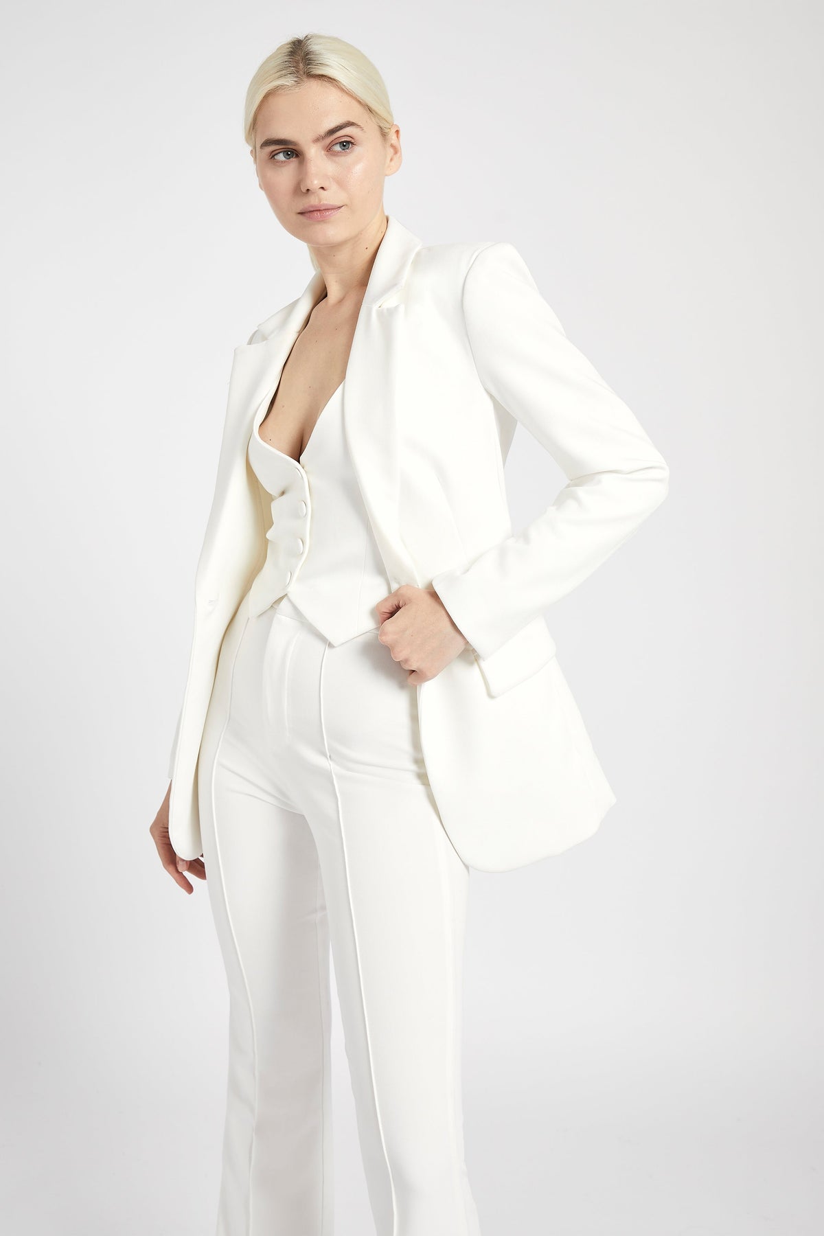 Classic Tailored Waistcoat - White