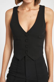 Classic Tailored Waistcoat - Black