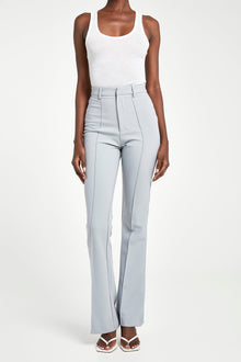 Wide Leg Suit Trousers - Steel Blue