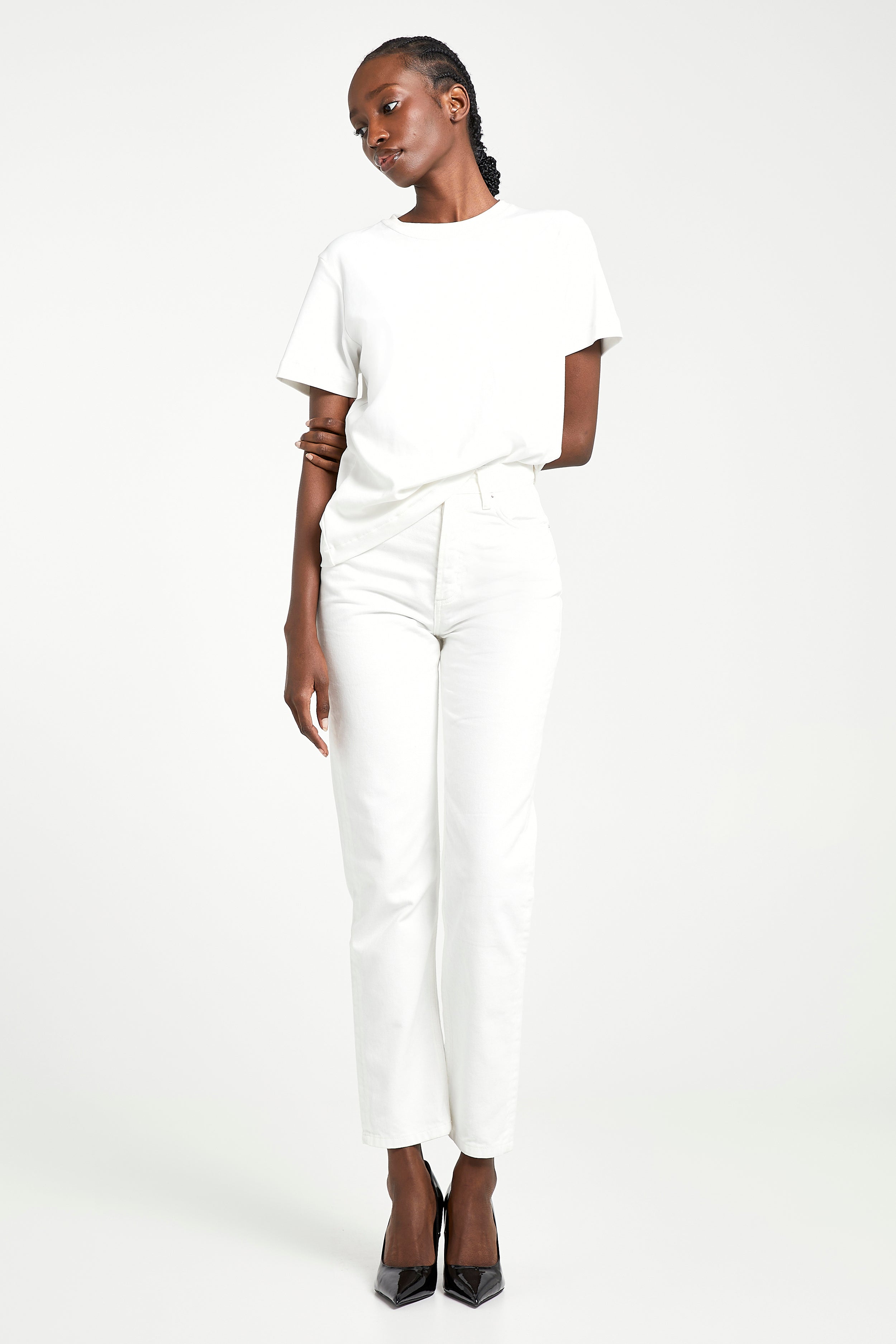 Straight Leg Jeans - Ivory