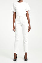 Straight Leg Jeans - Ivory