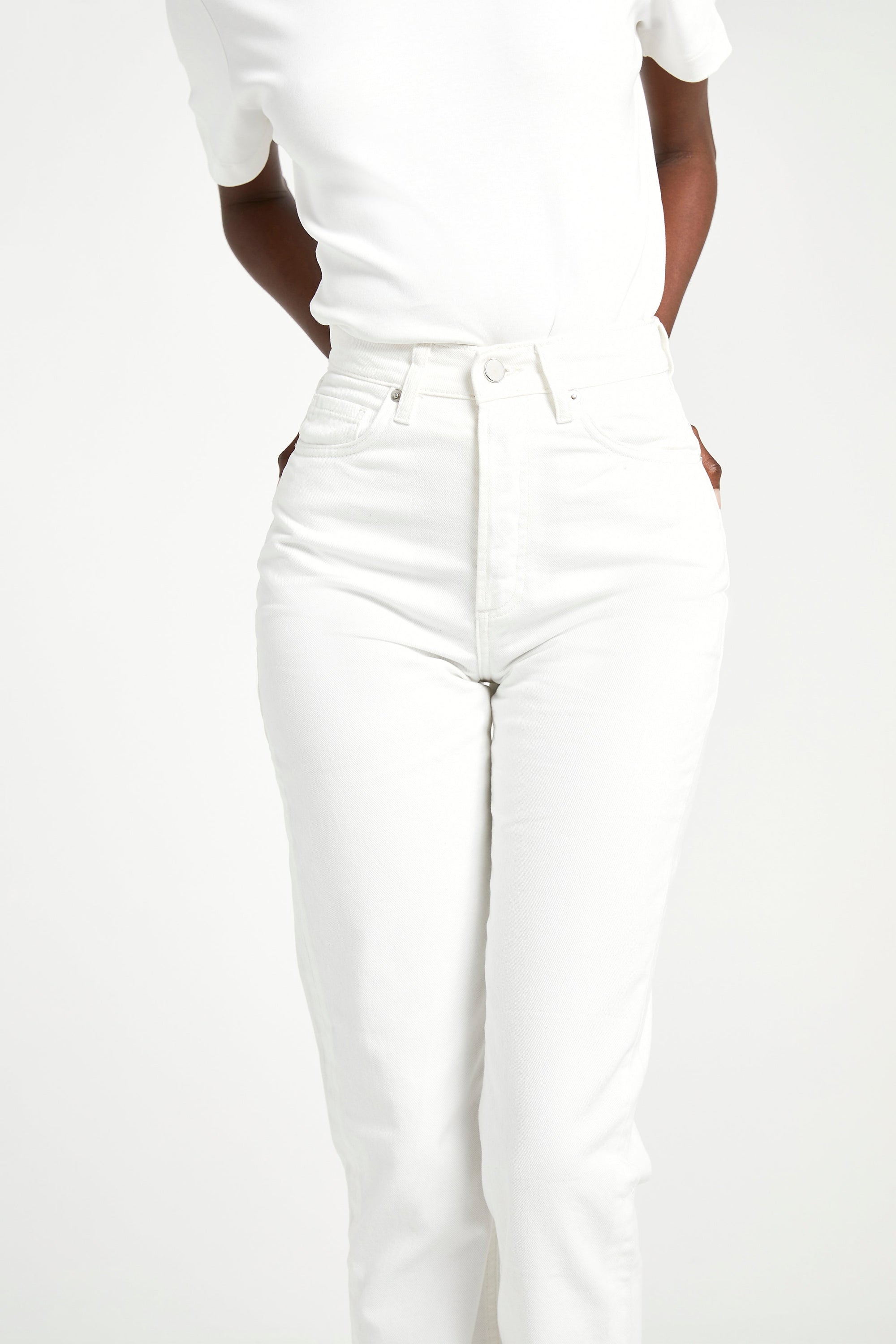 Straight Leg Jeans - Ivory