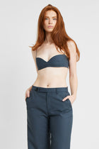 Tailored Bust Detail Bralet - Vintage Blue