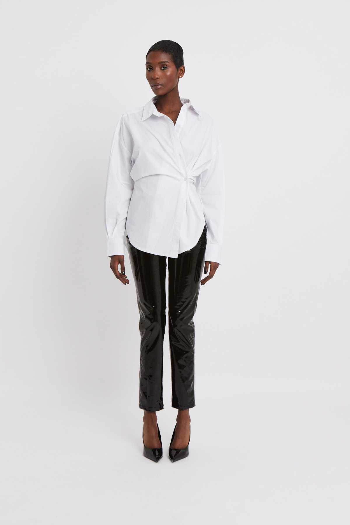 Oversized Asymmetric Shirt - White