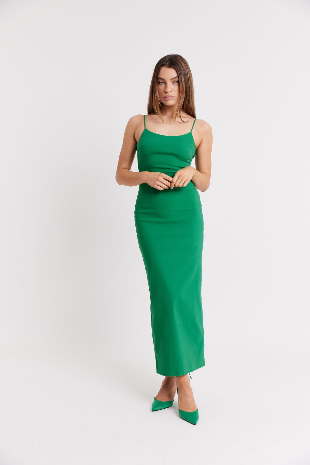Tailored Maxi Dress - Parakeet Green