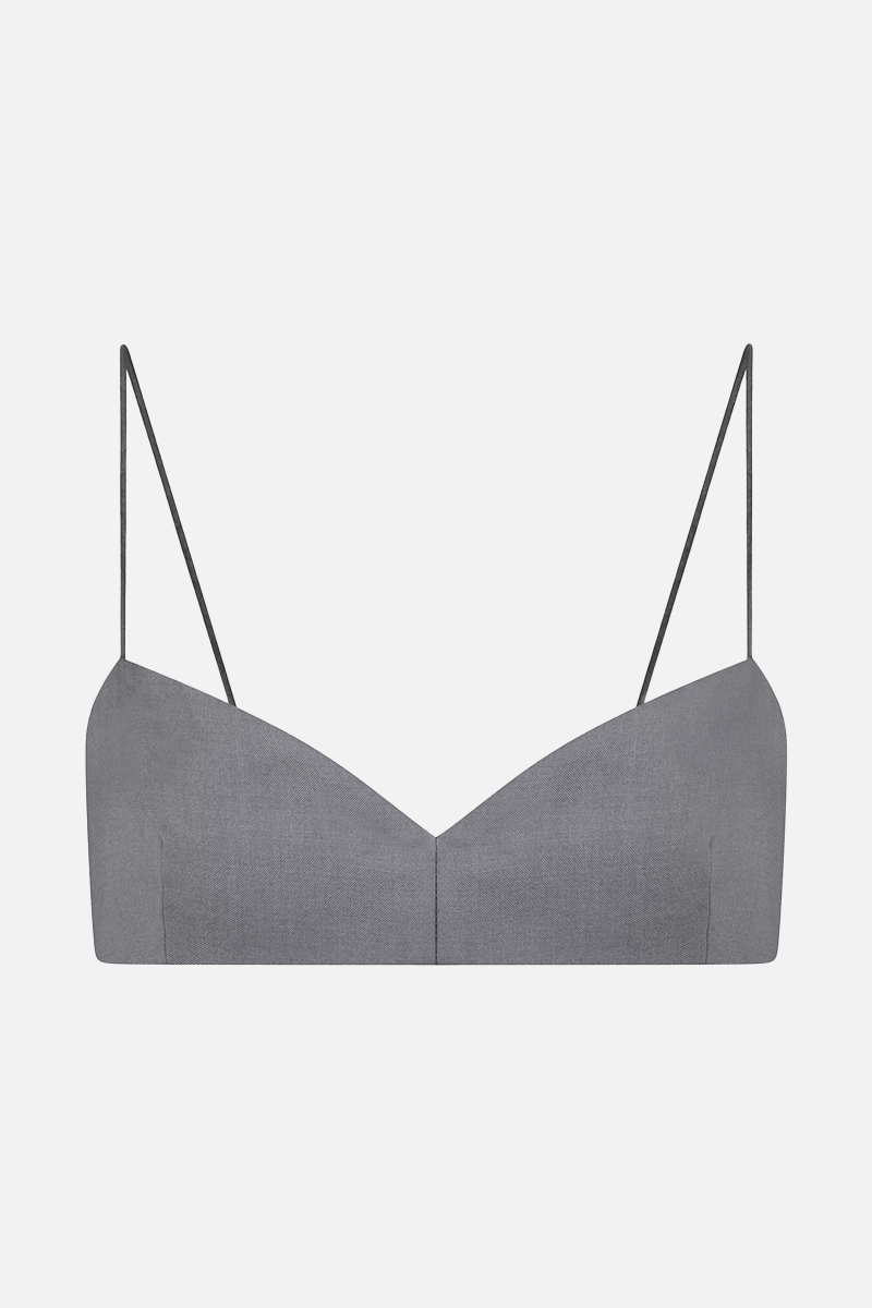 Tailored Bust Detail Bralet - Slate