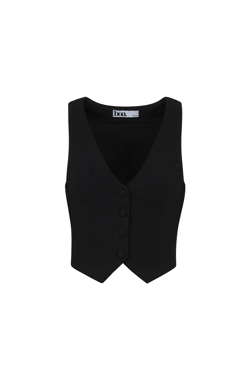 Classic Tailored Waistcoat - Black