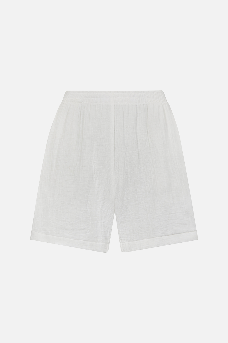 Cotton Crinkle Shorts - Ivory