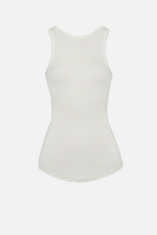 Heavy Ribbed Racer Top - Ivory